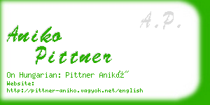 aniko pittner business card